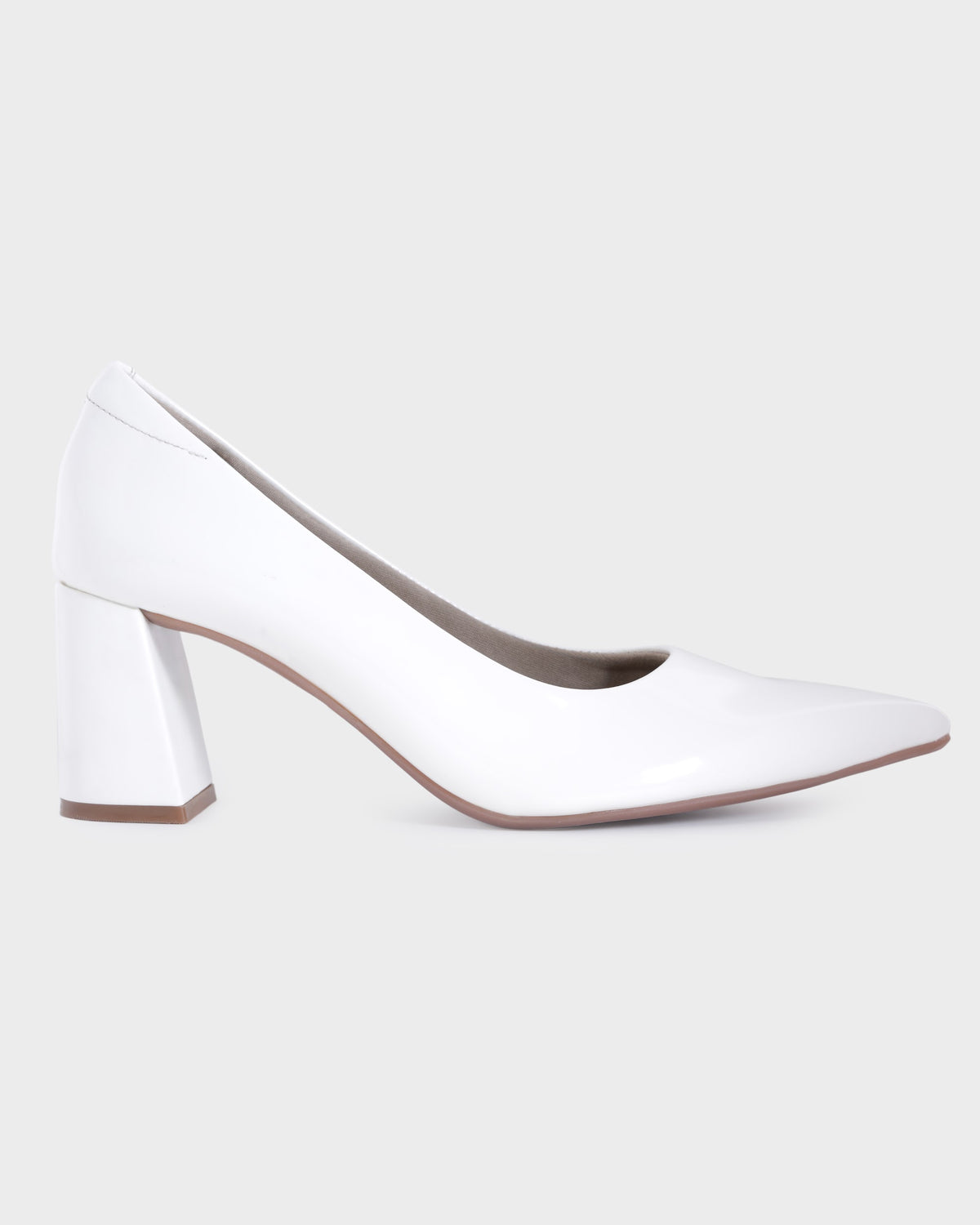 Reina Pointed-toe High Block Heels photo 5 - White