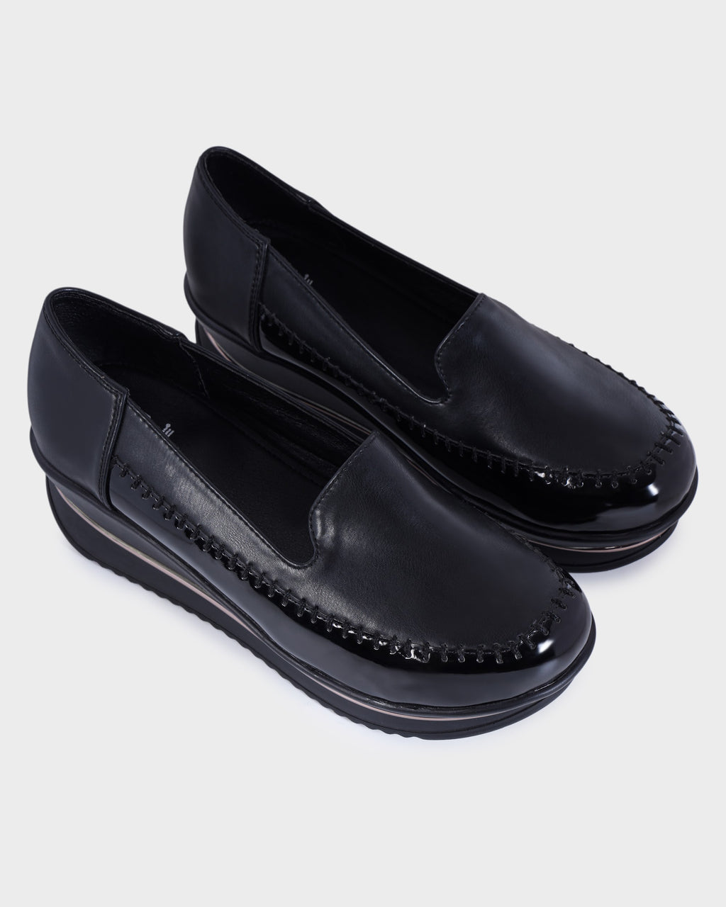 Quinn Chunky Sole Loafers photo 4 - Black