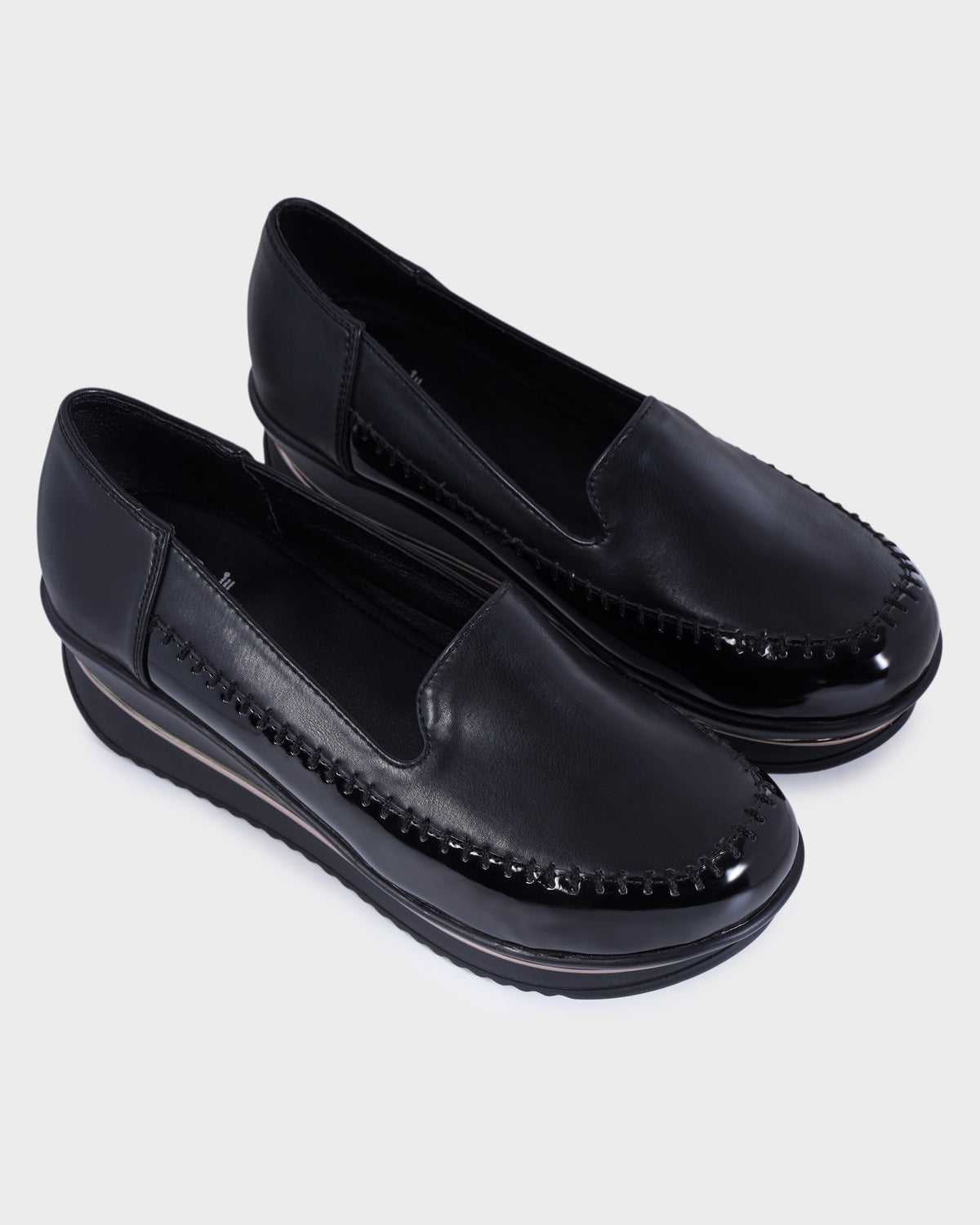 Quinn Chunky Sole Loafers photo 4 - Black