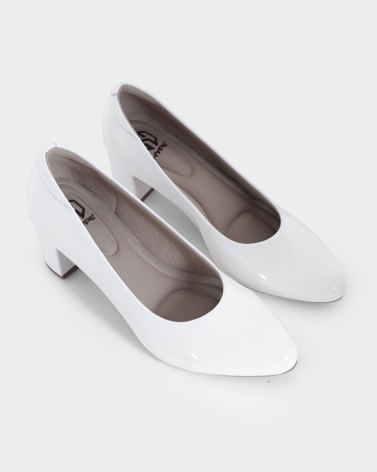 Bianca Round-toe Block Heel Pumps photo 5 - White