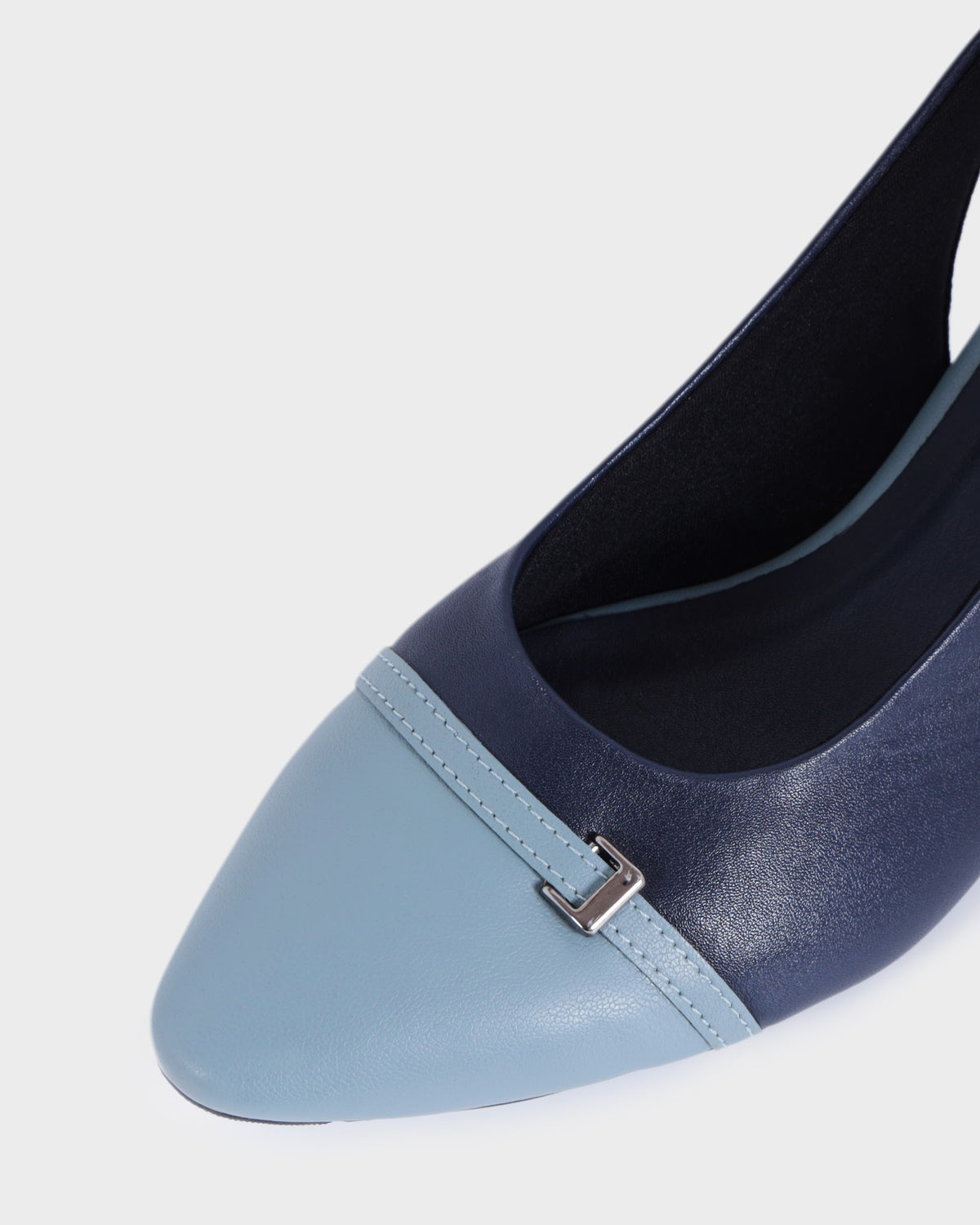 Elodie Closed-toe Low Heel Mules photo 3 - Blue