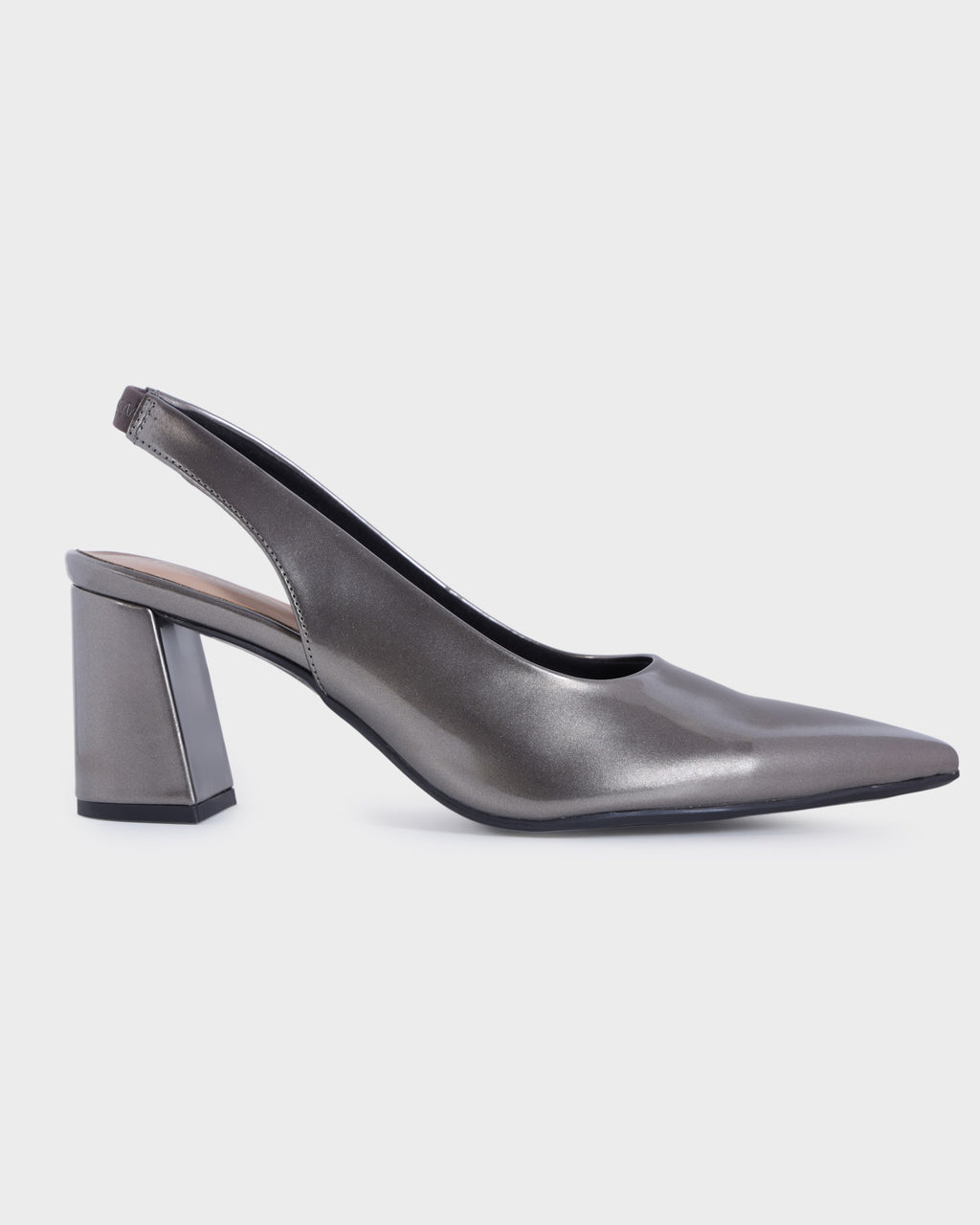Amelie Pointed-toe Block Heel Mules photo 5 - Grey