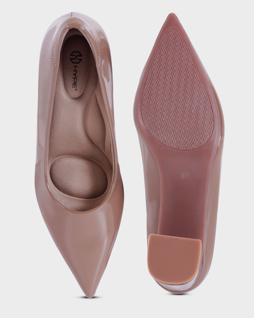 Reina Pointed-toe High Block Heels photo 2 - Chikoo