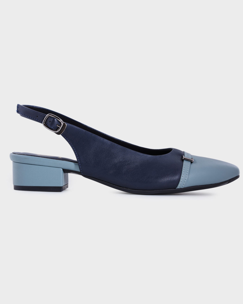 Elodie Closed-toe Low Heel Mules photo 5 - Blue