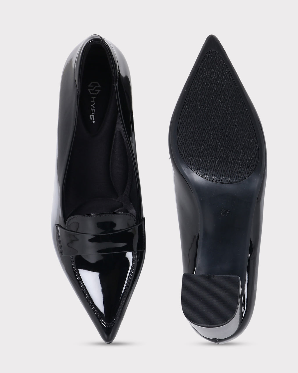 Emmy Pointed-toe Block Heel Pumps photo 5 - Black