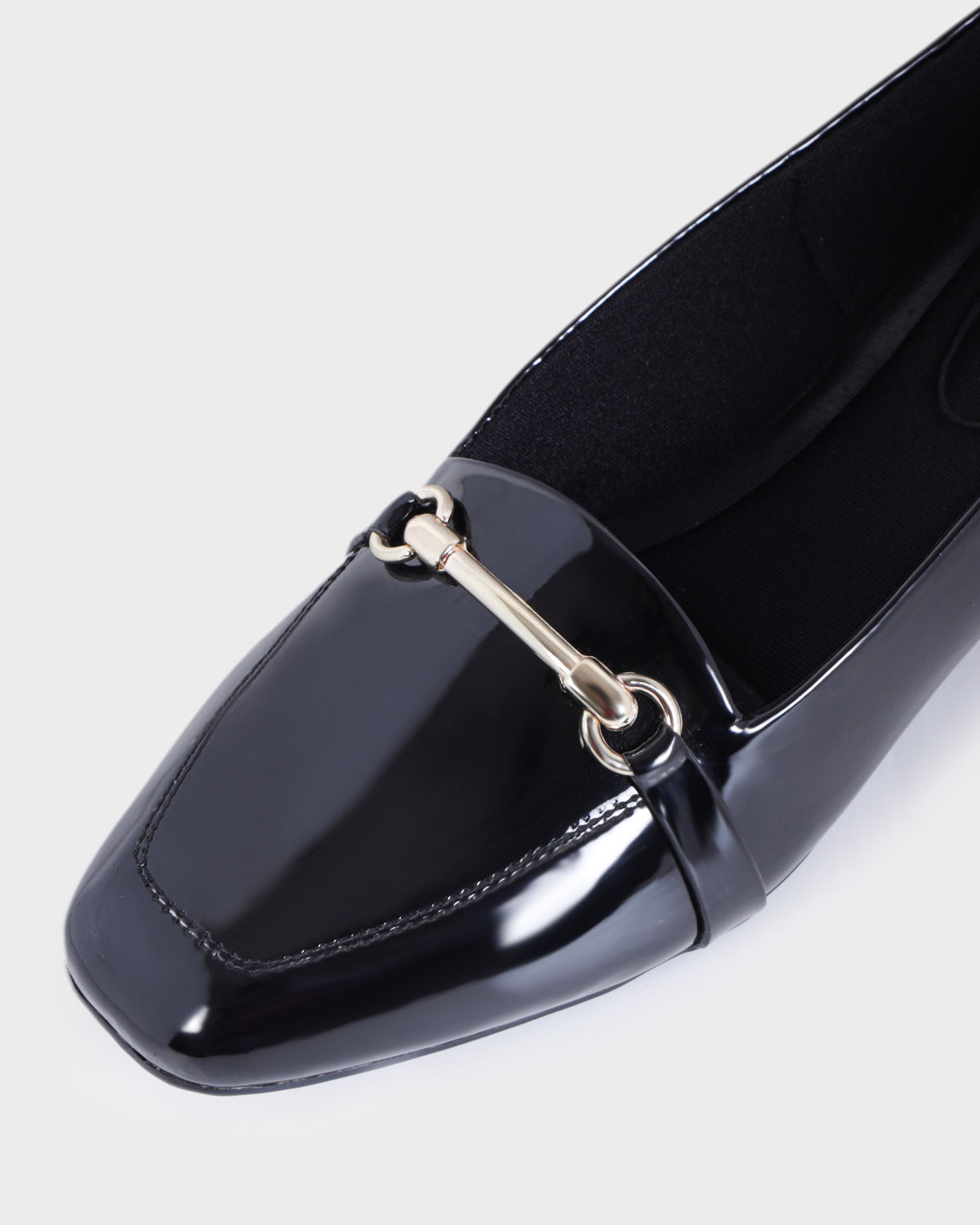 Elise Square-toe Formal Flat Bellies photo 3 - Black
