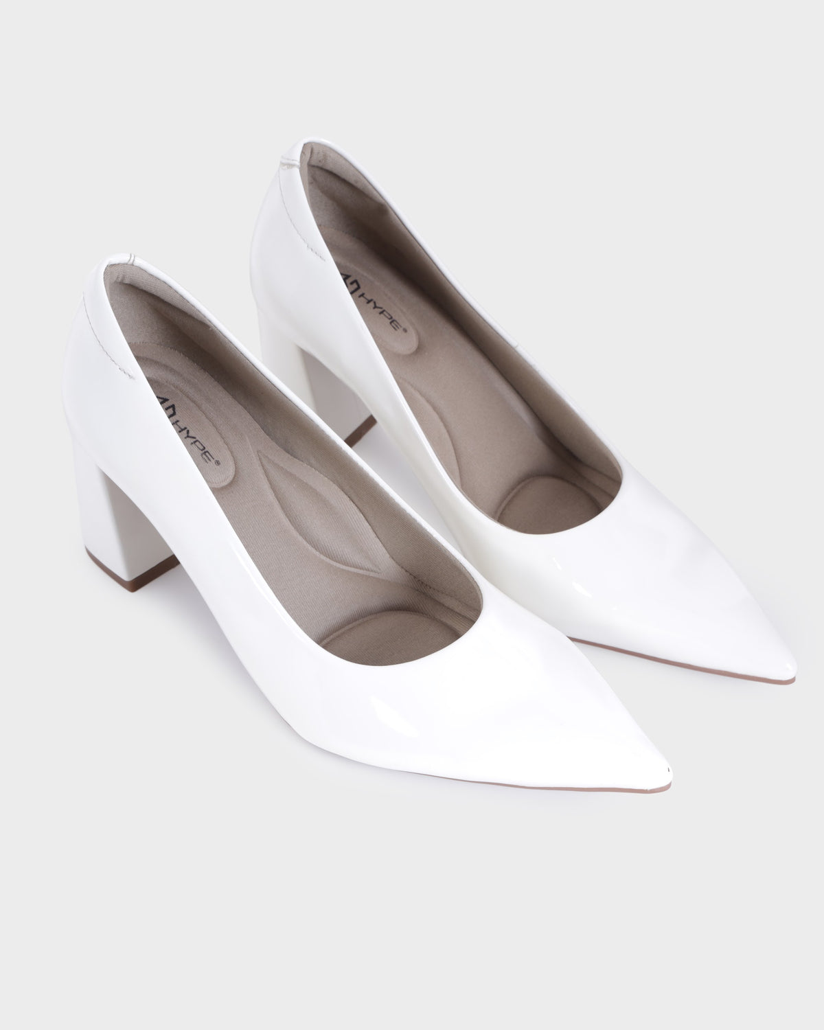 Reina Pointed-toe High Block Heels photo 4 - White