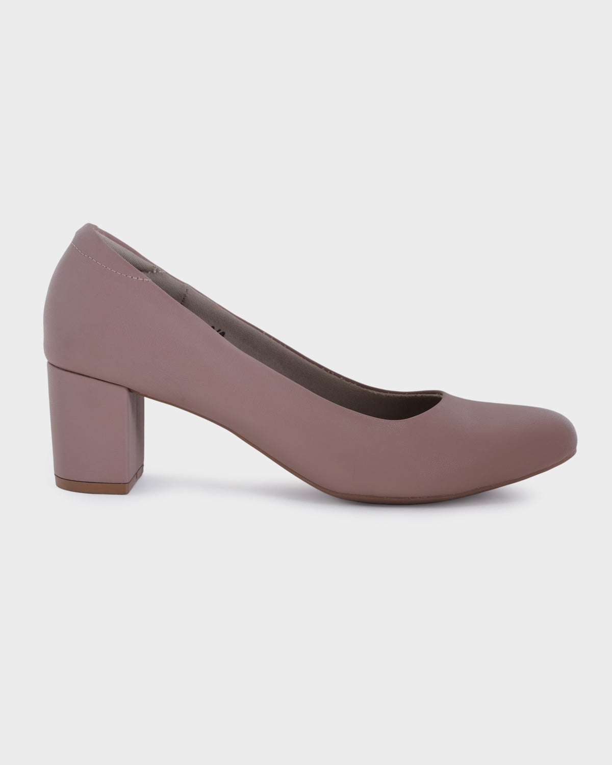Ingrid Round-toe Office Wear Block Heel Pumps photo 5 - Nude