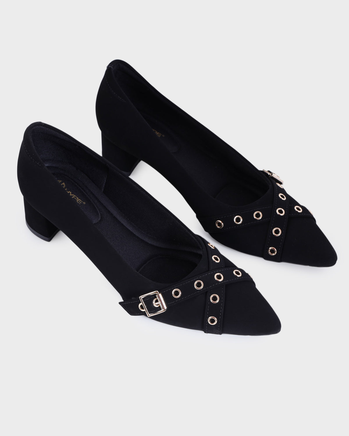 Harlow Pointed-toe Low Block Heel Pumps photo 4 - Black