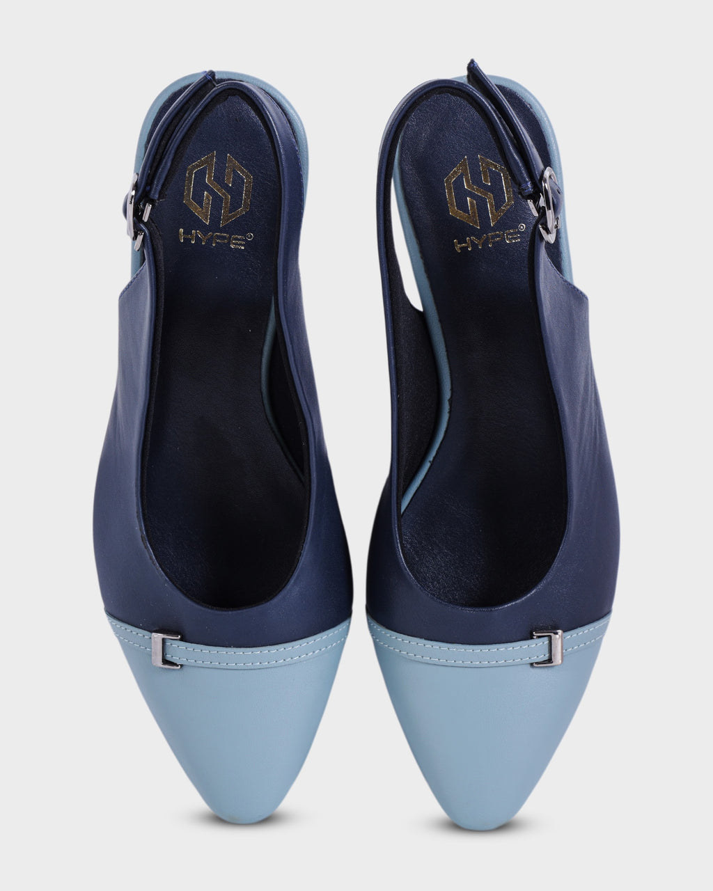Elodie Closed-toe Low Heel Mules photo 1 - Blue