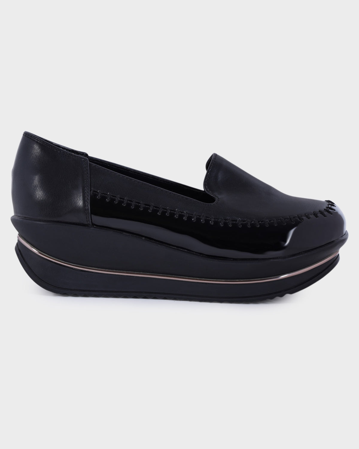 Quinn Chunky Sole Loafers photo 5 - Black
