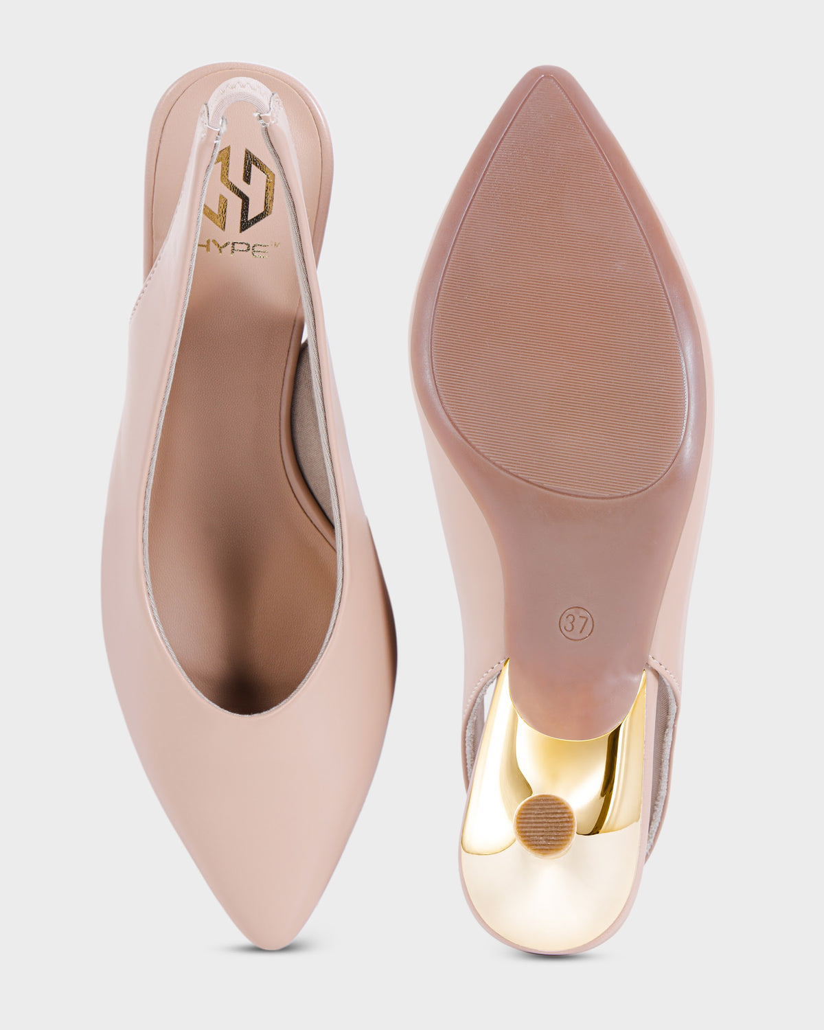 Fleur Pointed-toe Pencil Heel Mules photo 2 - Beige