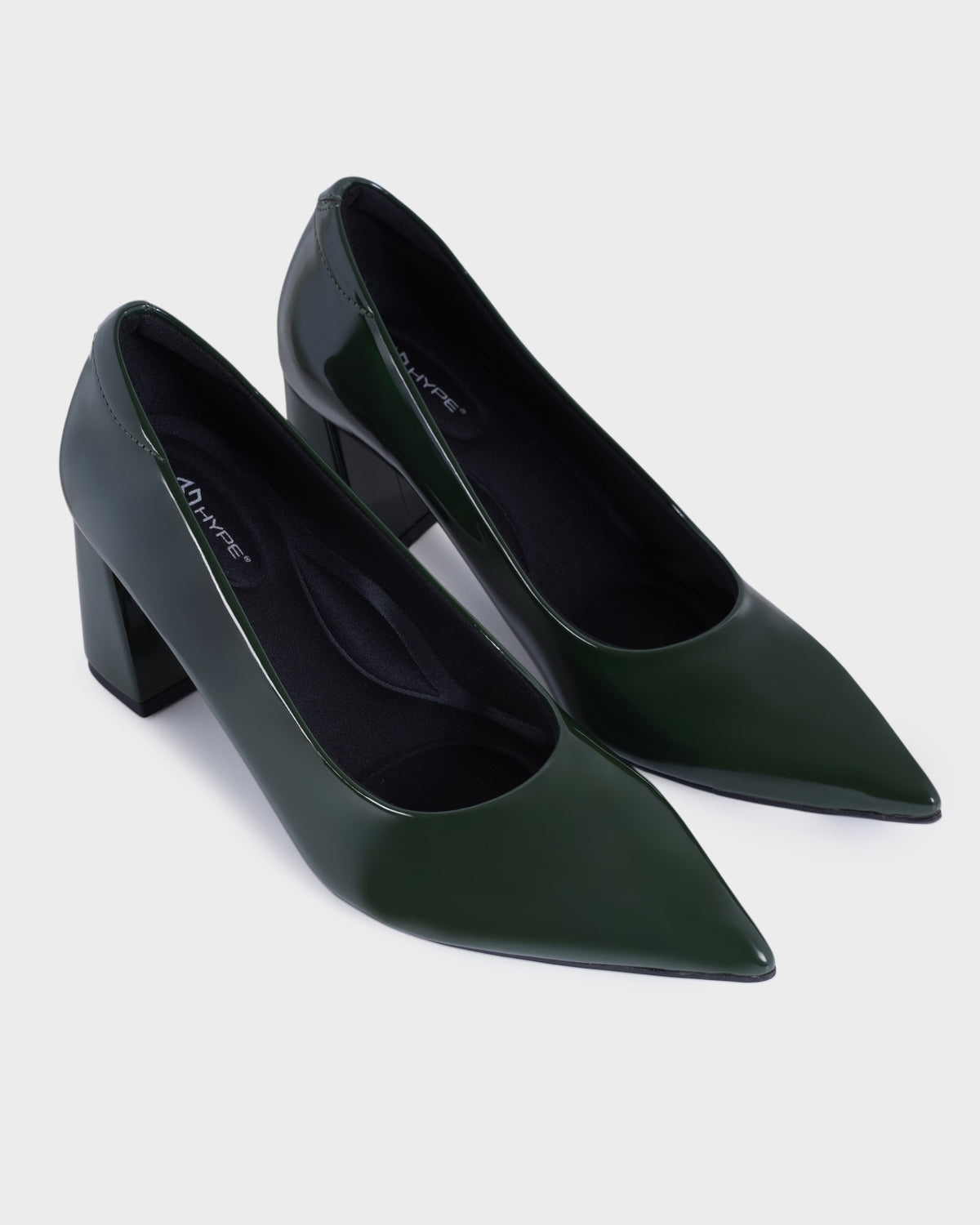 Reina Pointed-toe High Block Heels photo 4 - Green