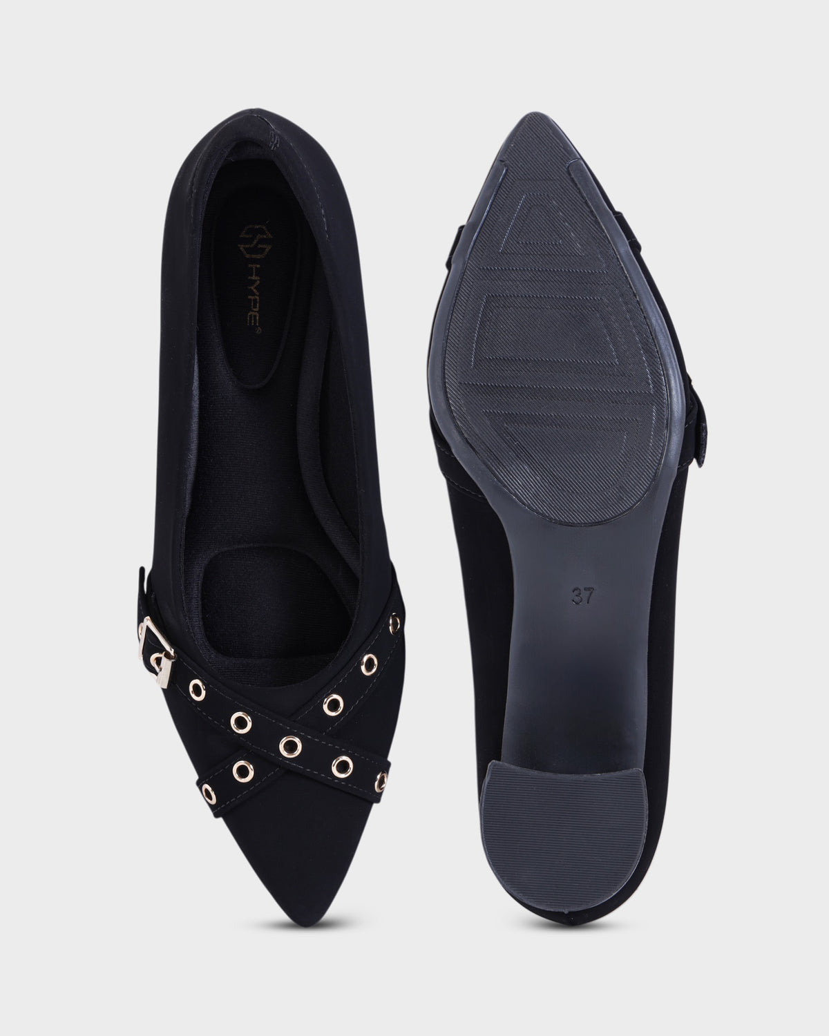 Harlow Pointed-toe Low Block Heel Pumps photo 2 - Black