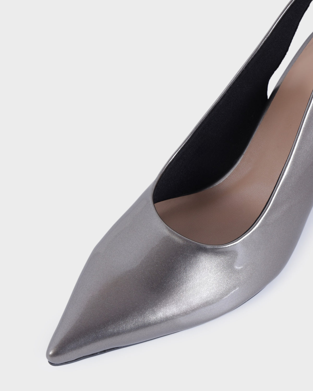 Amelie Pointed-toe Block Heel Mules photo 3 - Grey