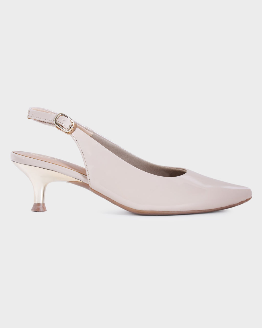 Colette Pointed-toe Kitten Heel Mules photo 5 - Beige