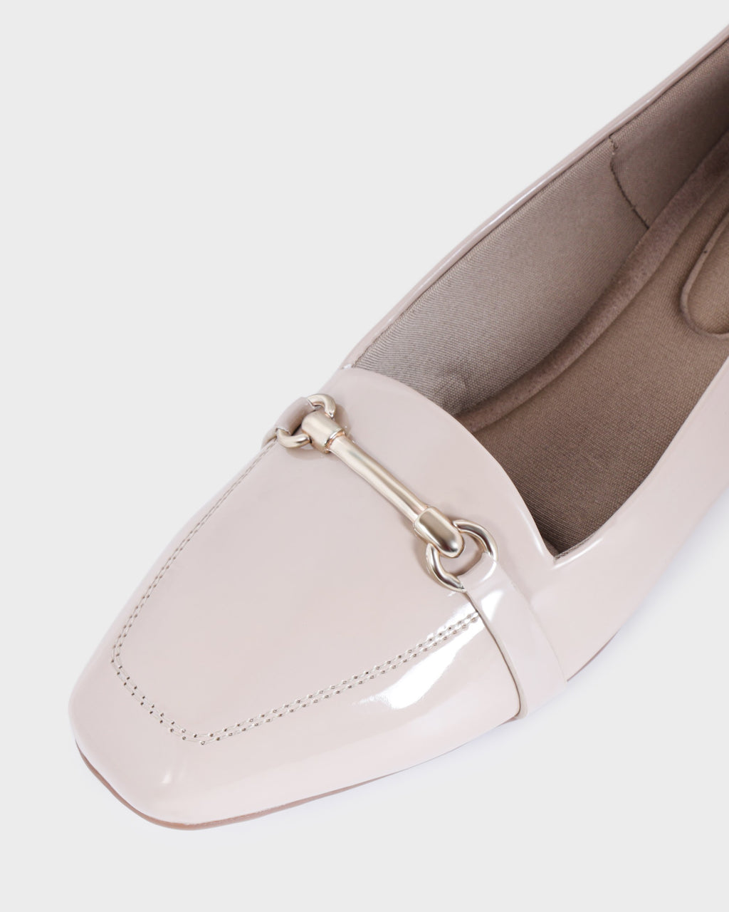 Elise Square-toe Formal Flat Bellies photo 3 - Beige