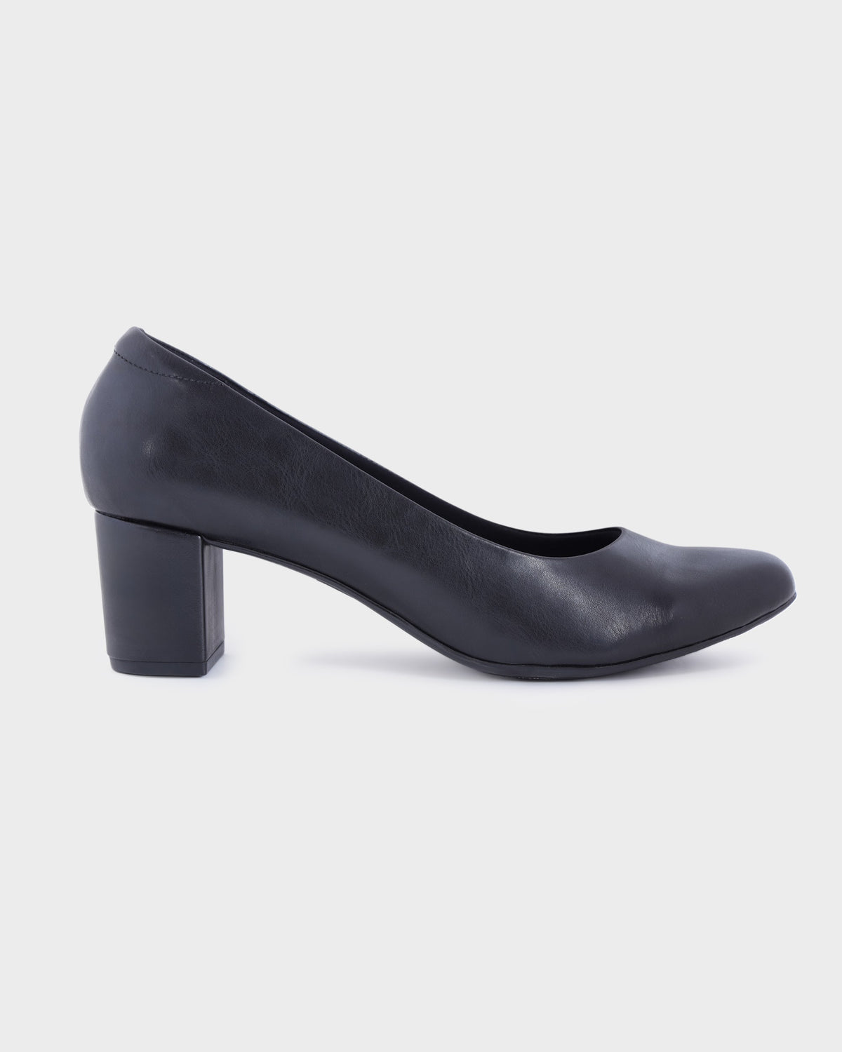 Ingrid Round-toe Office Wear Block Heel Pumps photo 5 - Black