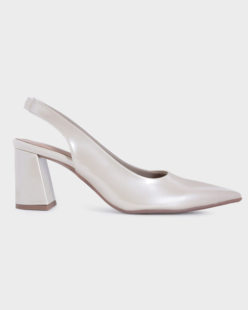 Amelie Pointed-toe Block Heel Mules photo 5 - Off White