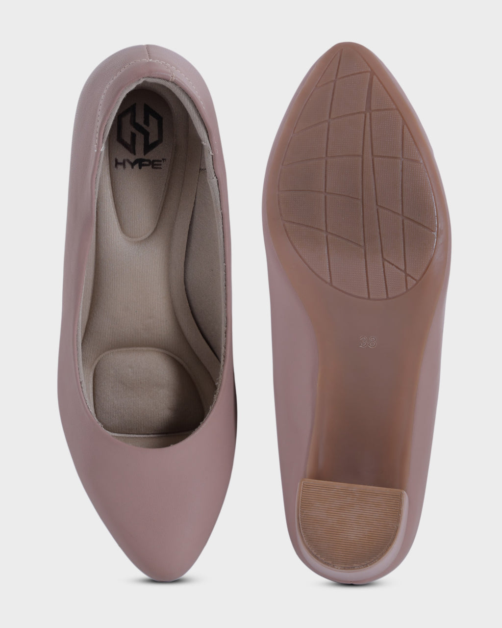 Ingrid Round-toe Office Wear Block Heel Pumps photo 2 - Nude