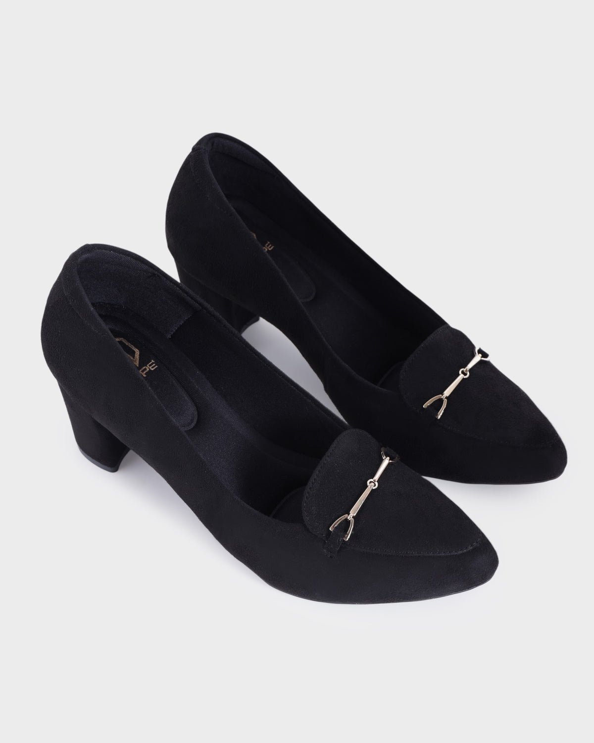 Vivienne Pointed-toe Mid Block Heel Pumps photo 4 - Black