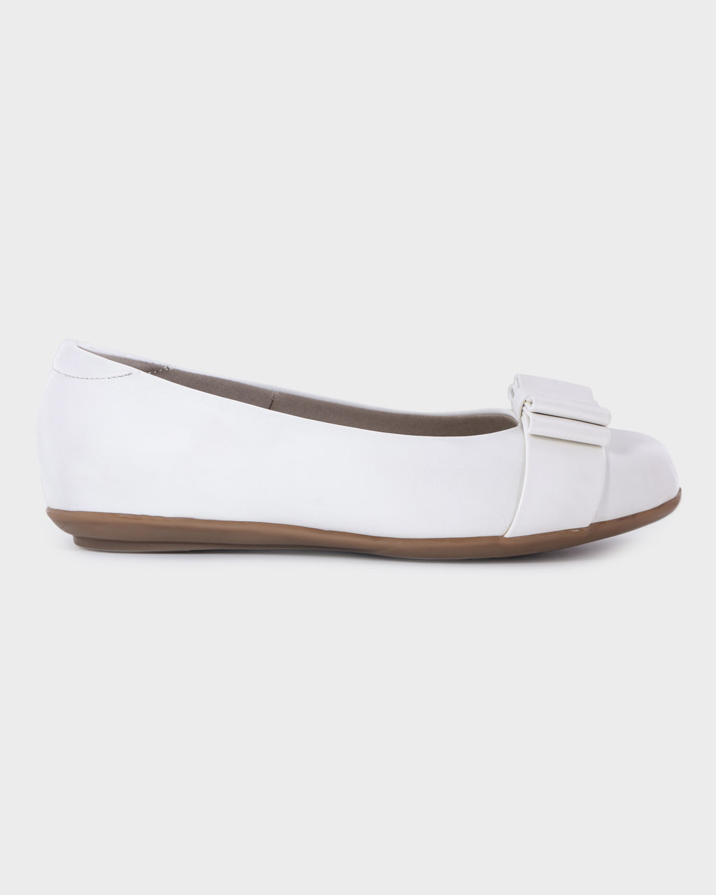 Sylvie Round-toe Flat Bellies photo 5 - White