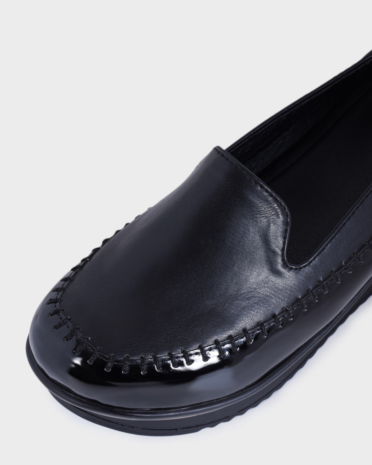 Quinn Chunky Sole Loafers photo 3 - Black