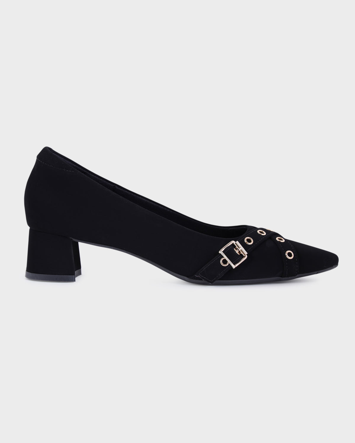 Harlow Pointed-toe Low Block Heel Pumps photo 5 - Black