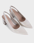 Amelie Pointed-toe Block Heel Mules photo 4 - Off White