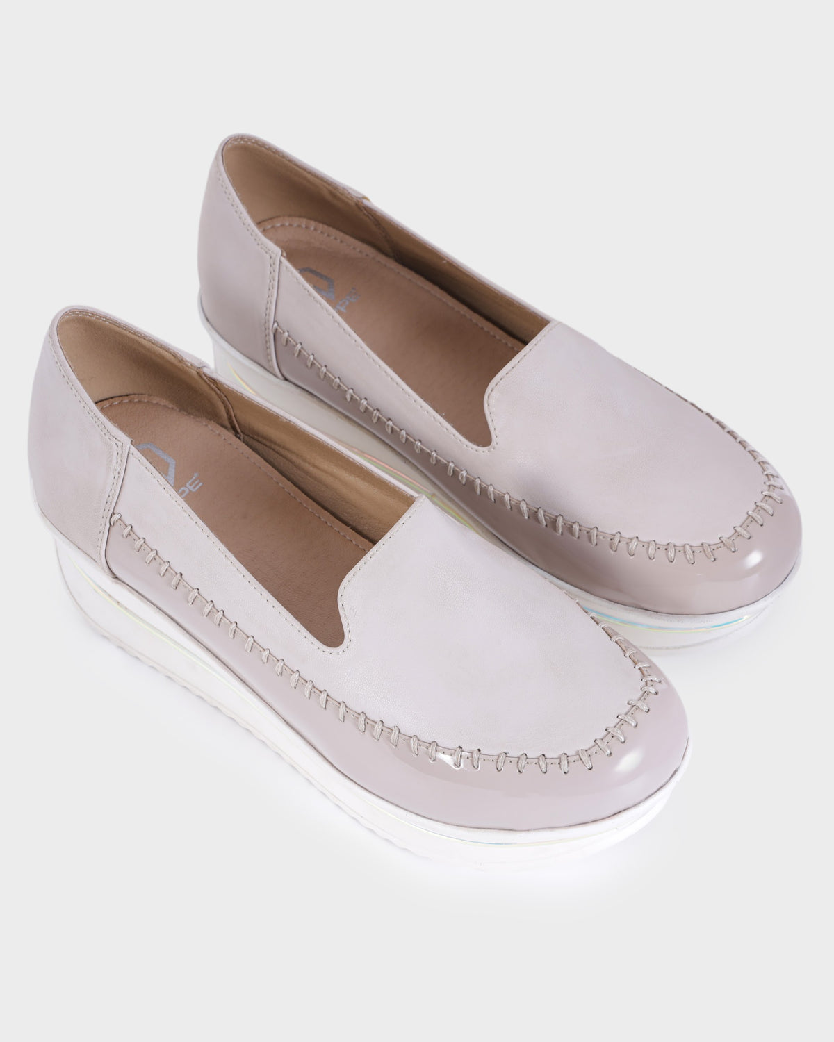 Quinn Chunky Sole Loafers photo 4 - Beige