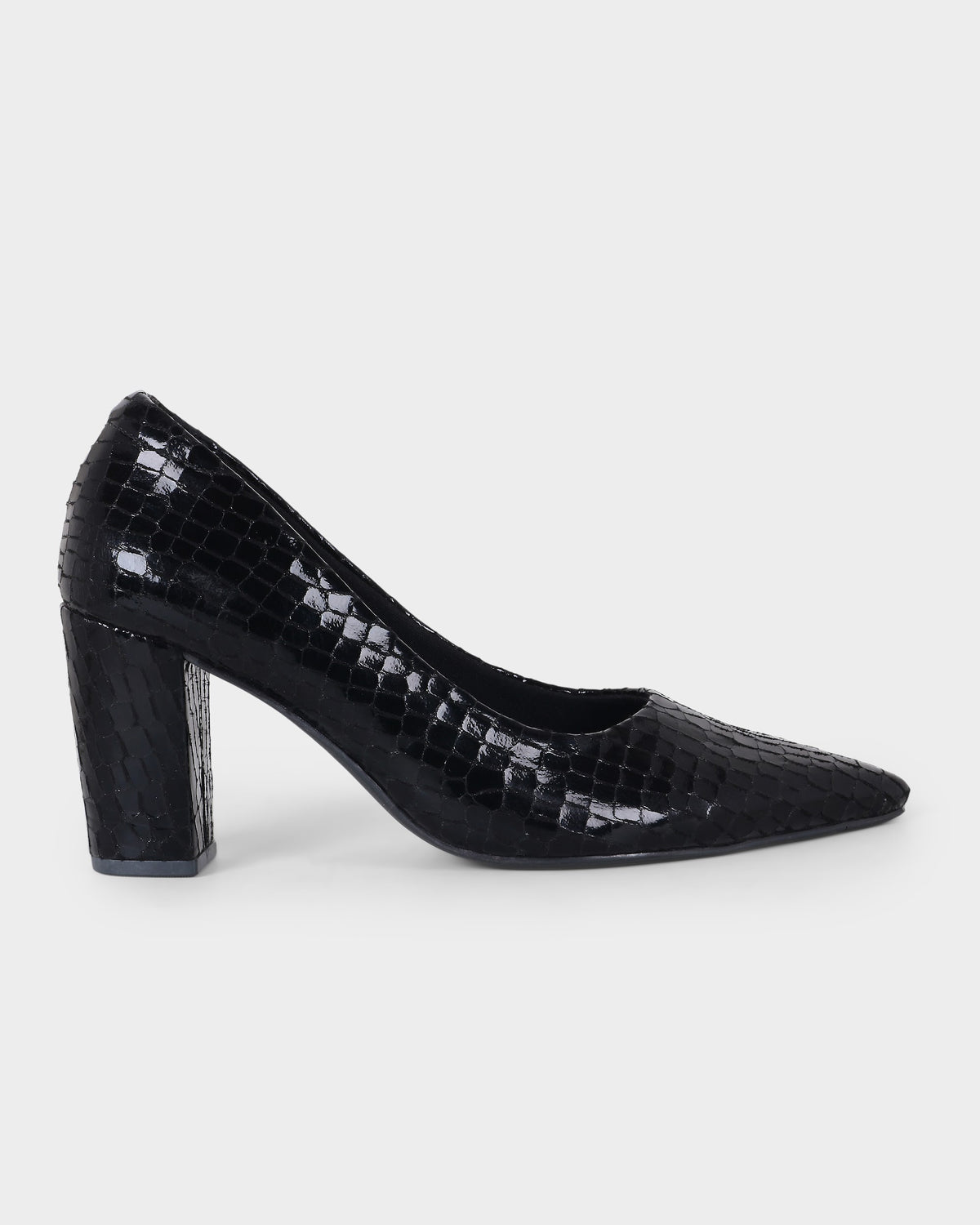 Marianna Pointed-toe Party Wear Block Heel Pumps photo 1 - Black