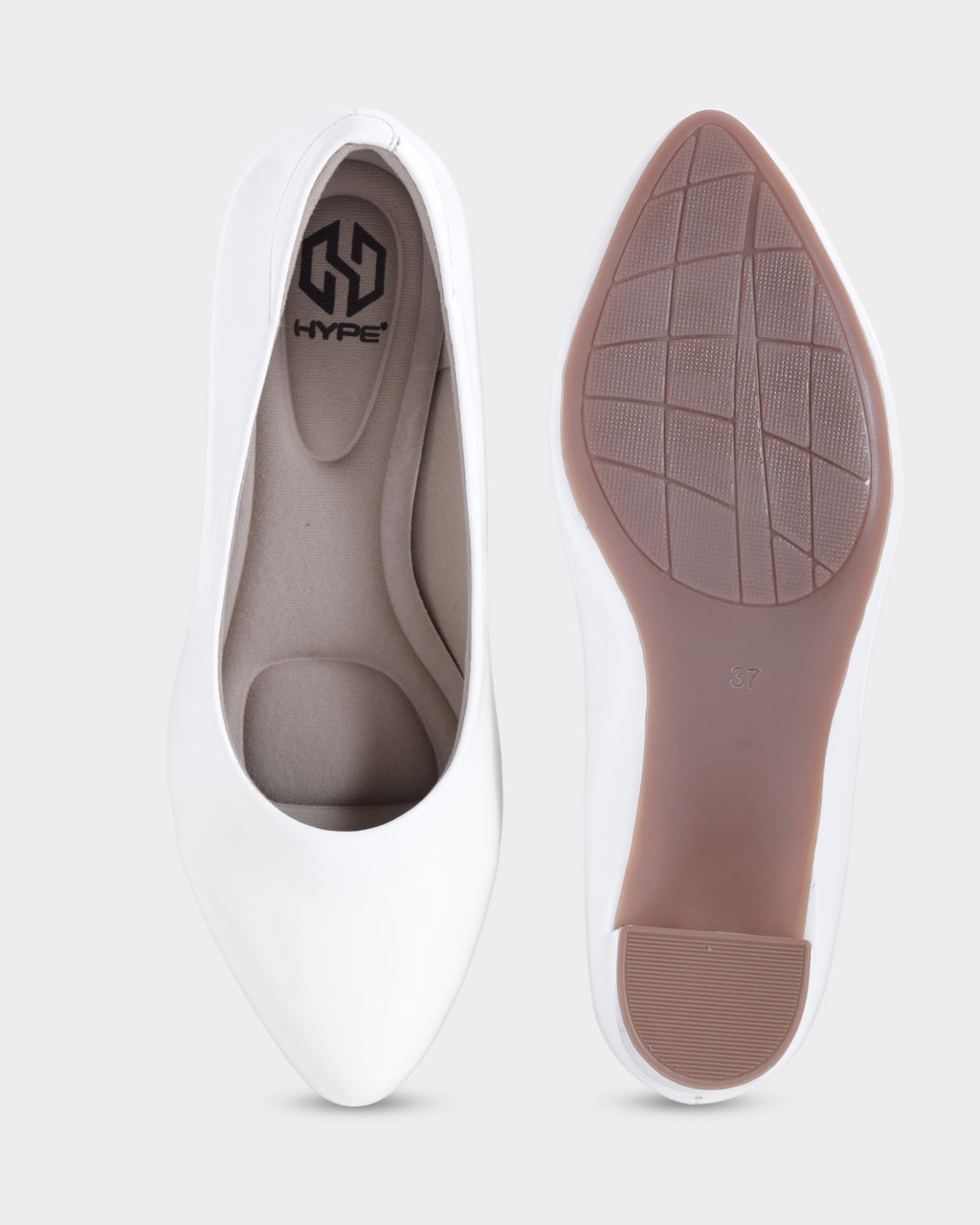 Bianca Round-toe Block Heel Pumps photo 2 - White