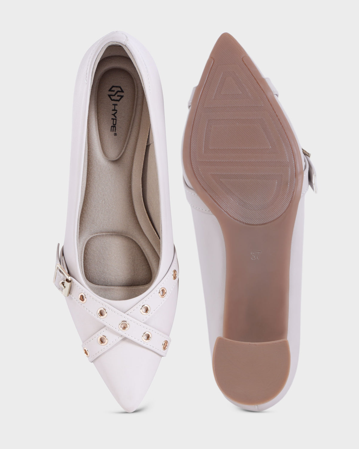 Harlow Pointed-toe Low Block Heel Pumps photo 2 - Ivory