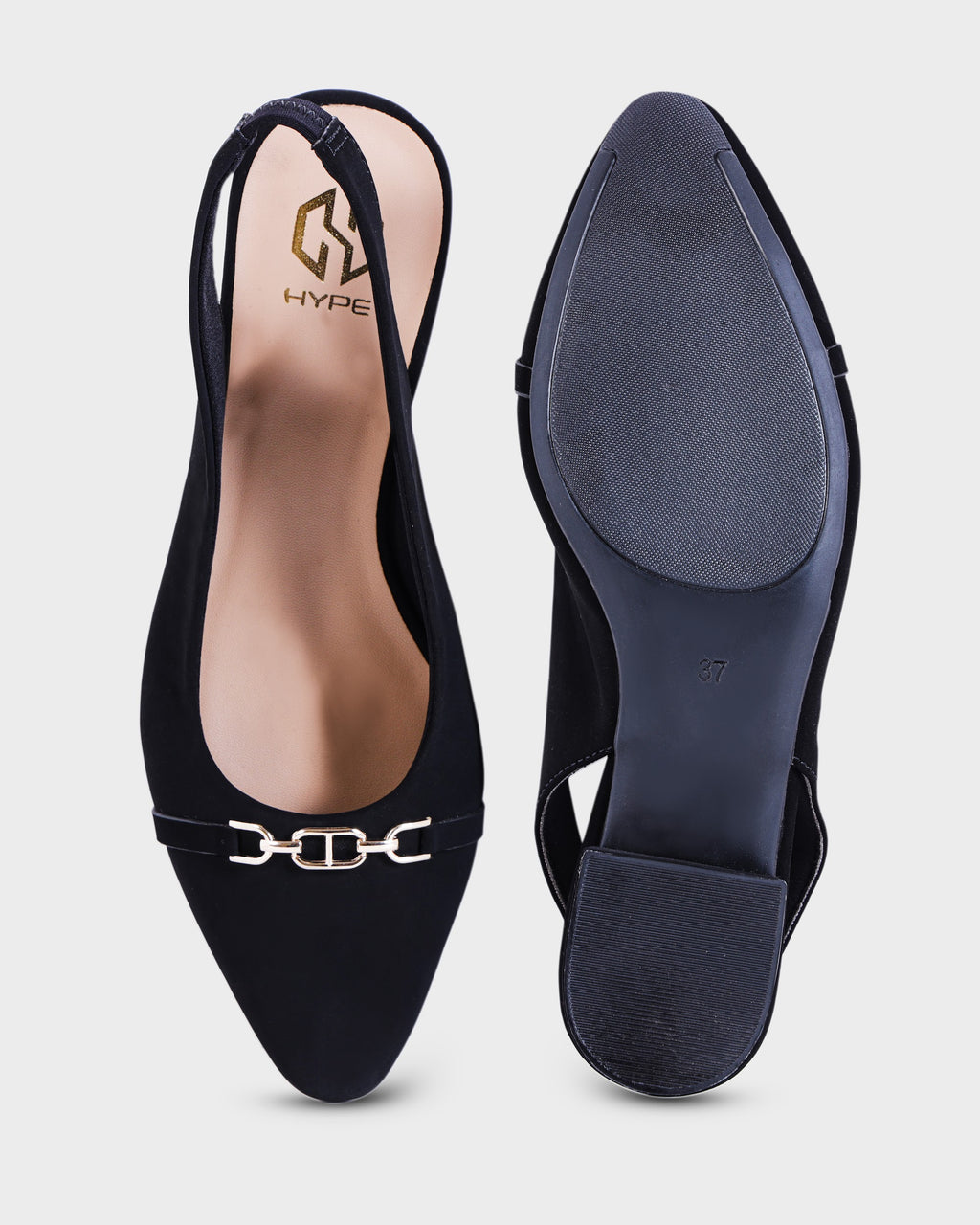 Camille Pointed-toe Low Heel Mules photo 2 - Black