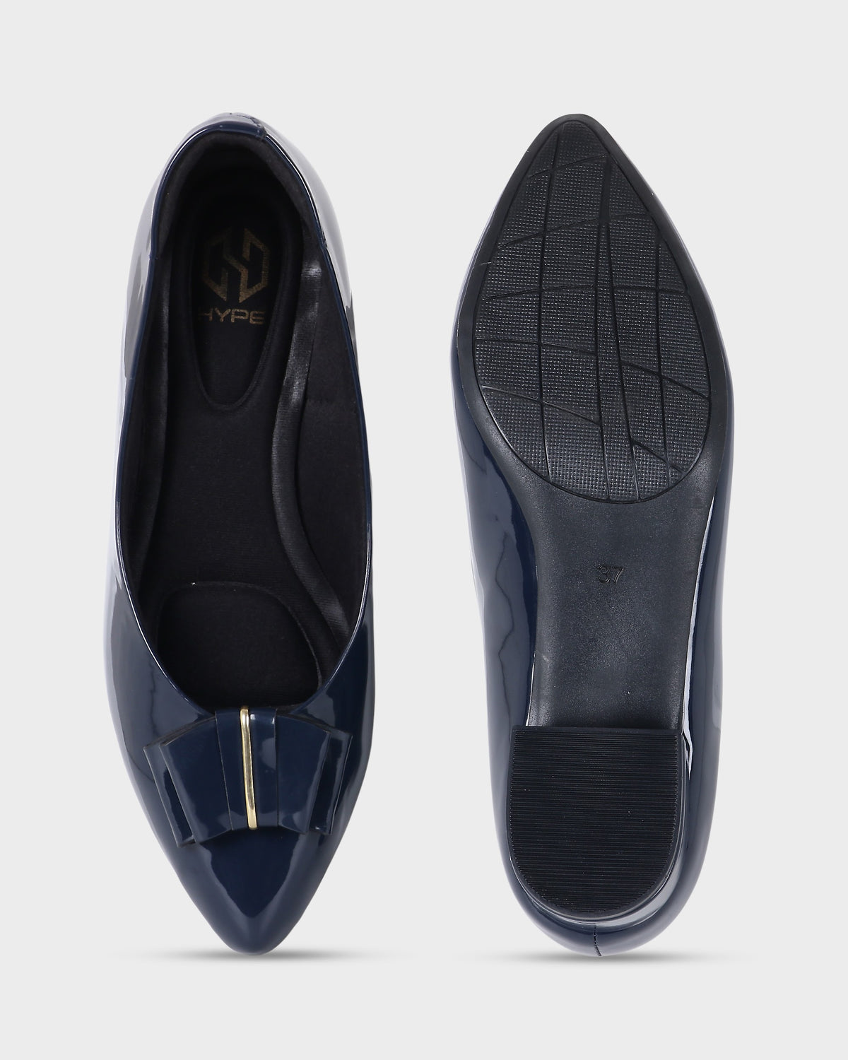 Rosette Bow Low Block Heel Pumps photo 5 - Blue