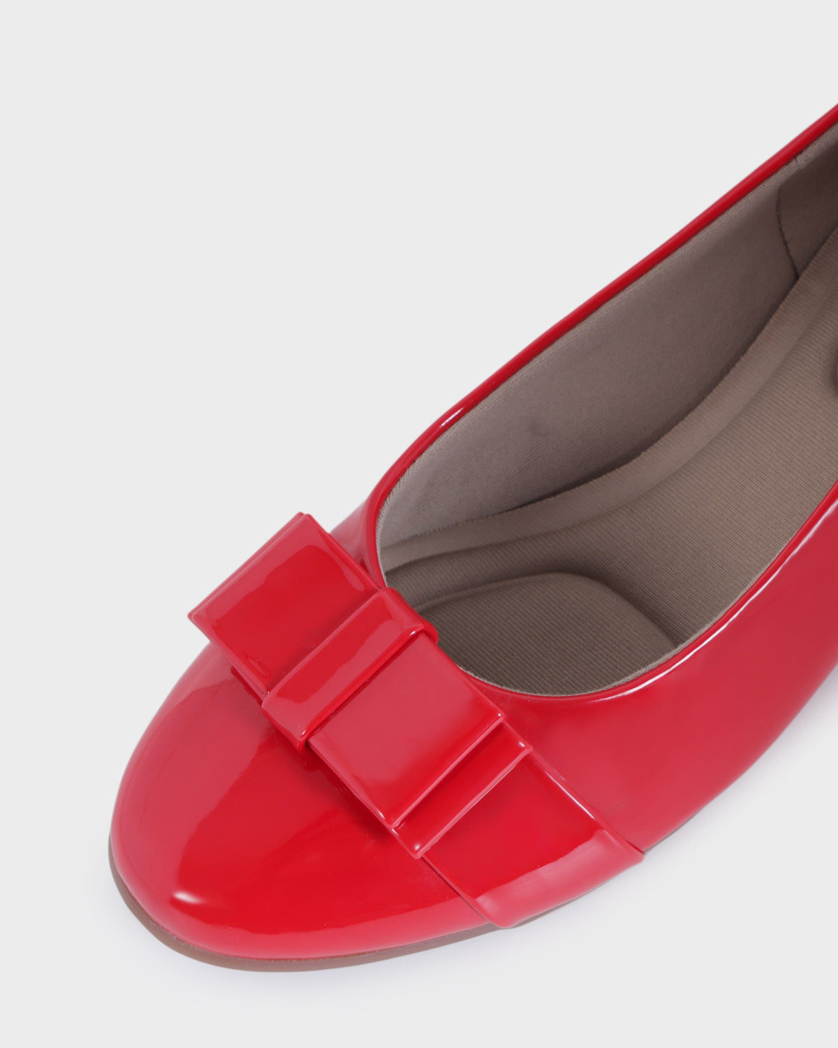 Coralie Round-toe Low Block Heel Bellies photo 3 - Red