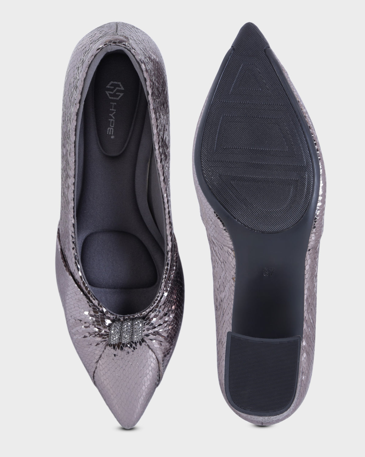 Simone Pointed-toe Party Wear High Heels photo 2 - Gun Metal