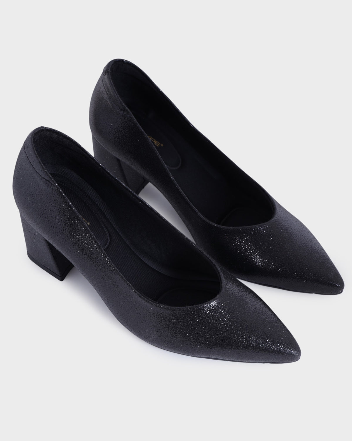 Greta Pointed-toe Party Wear Block Heels photo 4 - Black
