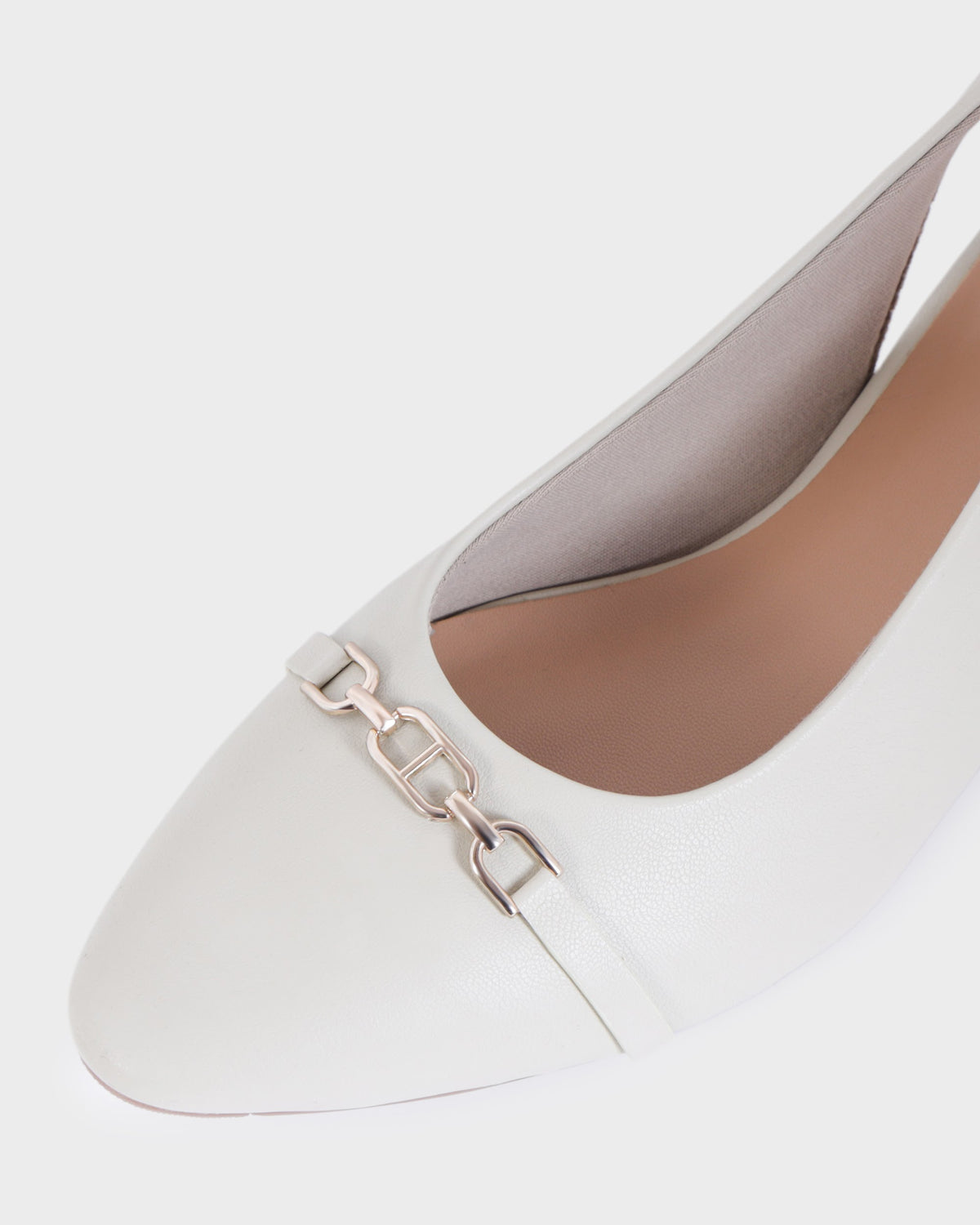 Camille Pointed-toe Low Heel Mules photo 3 - Ivory