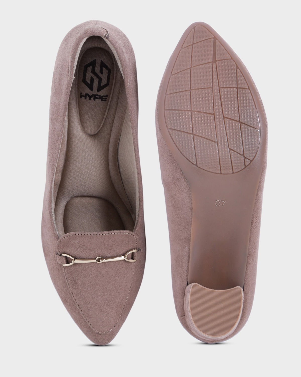 Vivienne Pointed-toe Mid Block Heel Pumps photo 2 - Beige