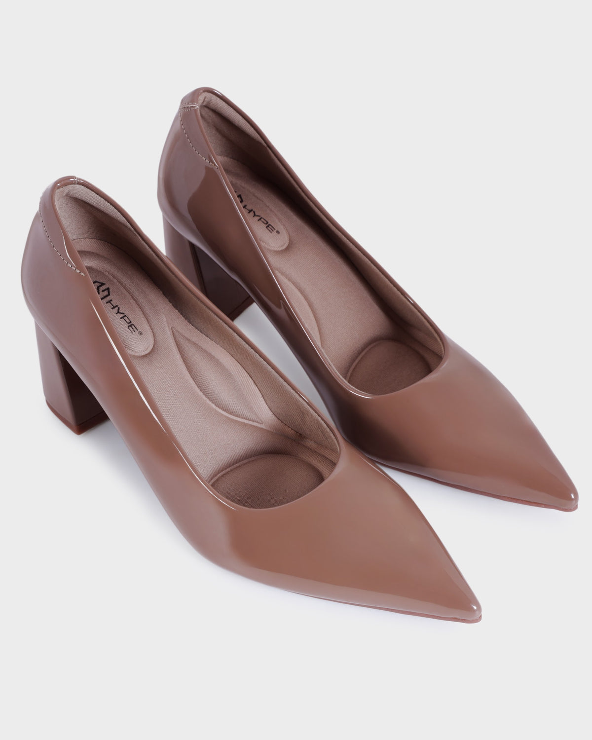 Reina Pointed-toe High Block Heels photo 4 - Chikoo