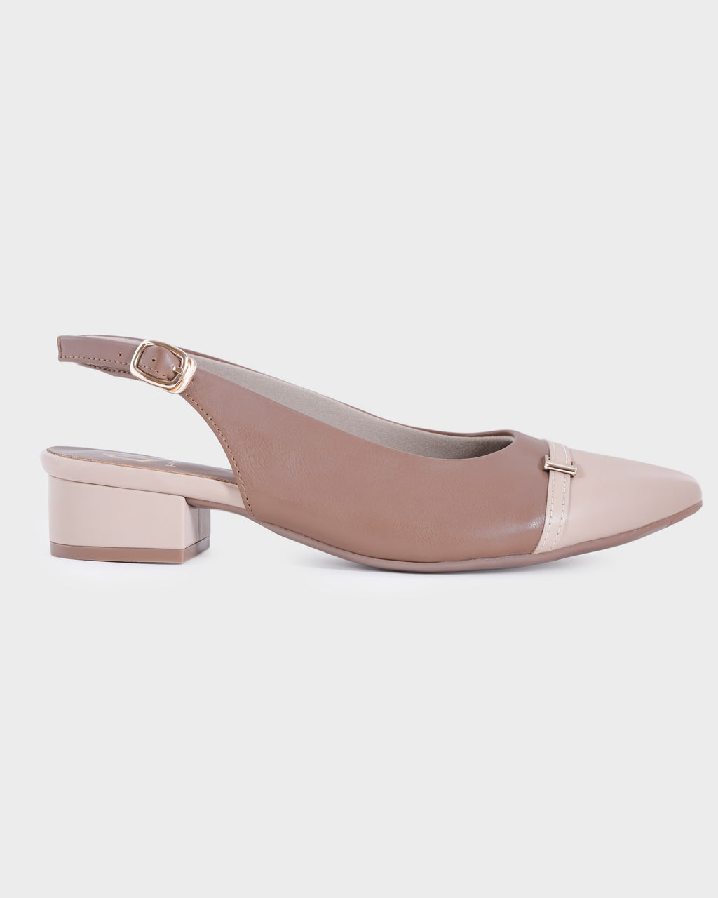 Elodie Closed-toe Low Heel Mules photo 5 - Beige