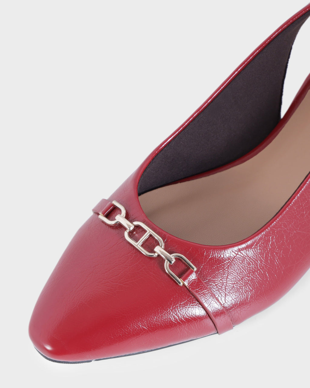 Camille Pointed-toe Low Heel Mules photo 3 - Maroon