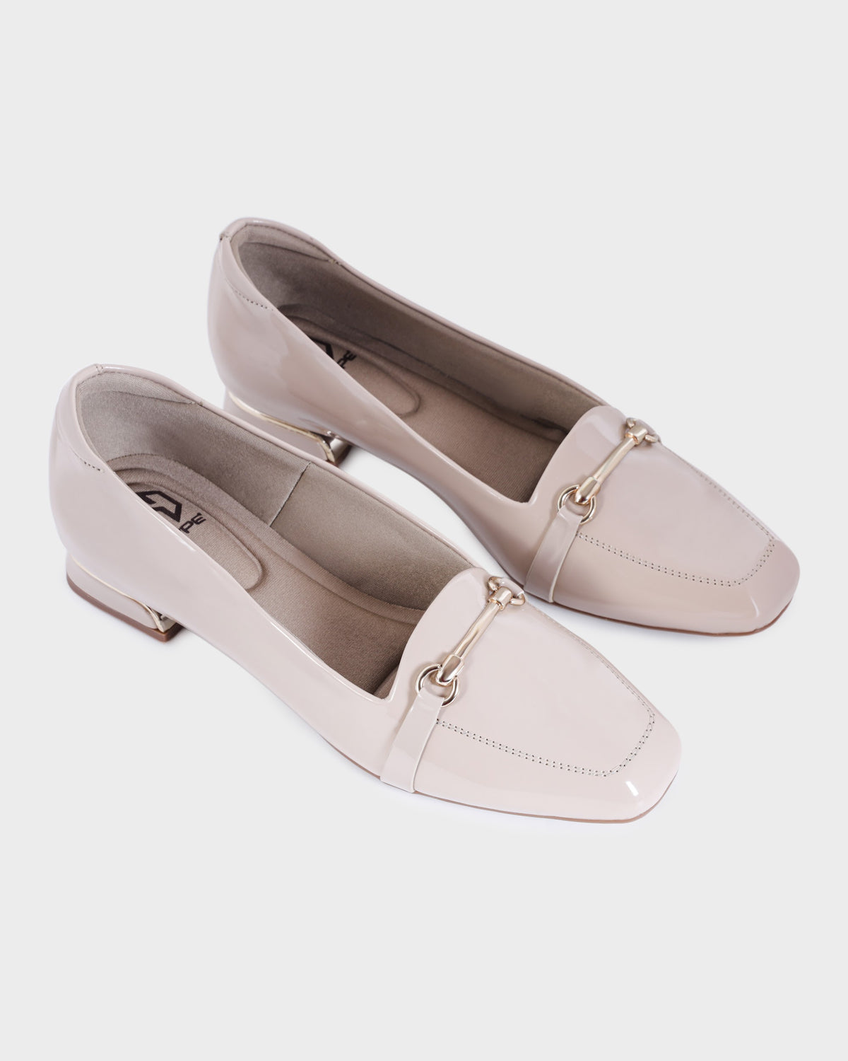 Elise Square-toe Formal Flat Bellies photo 4 - Beige