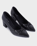 Simone Pointed-toe Party Wear High Heels photo 4 - Black
