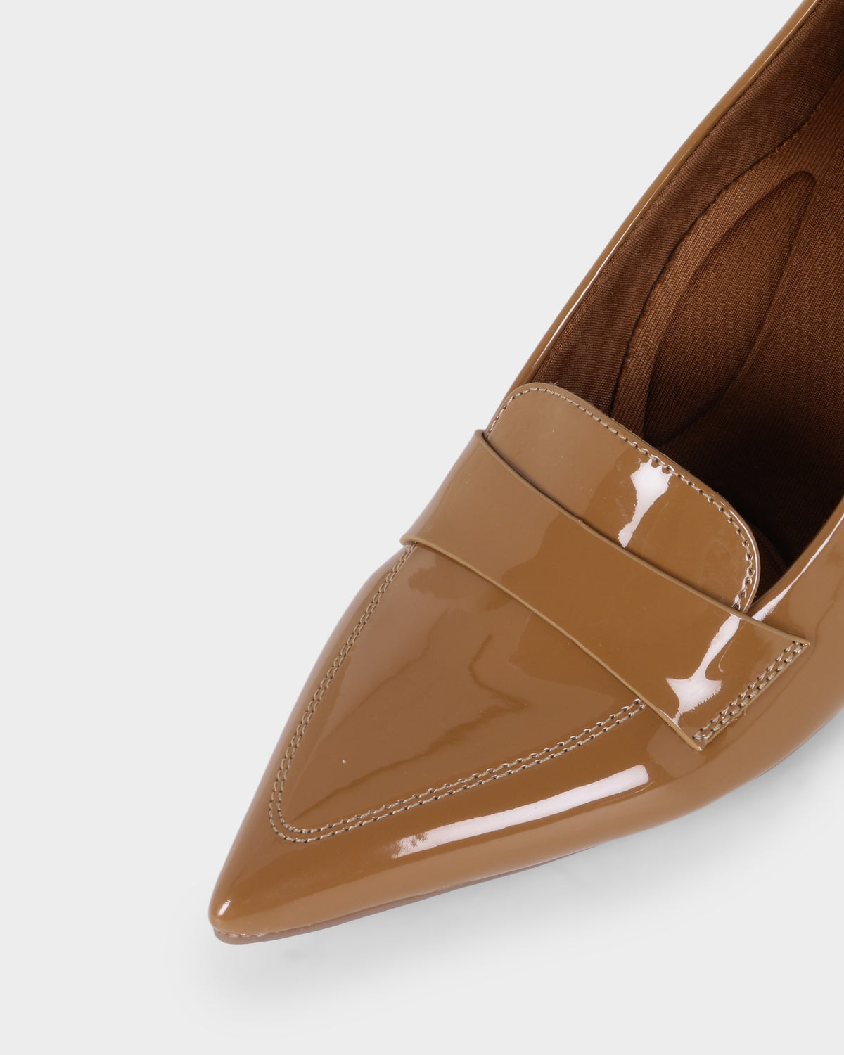 Emmy Pointed-toe Block Heel Pumps photo 3 - Tan