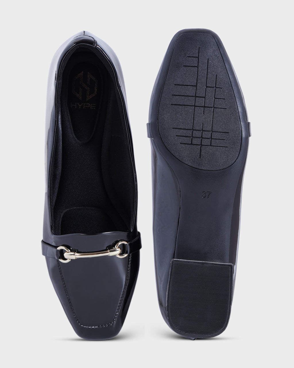 Elise Square-toe Formal Flat Bellies photo 2 - Black