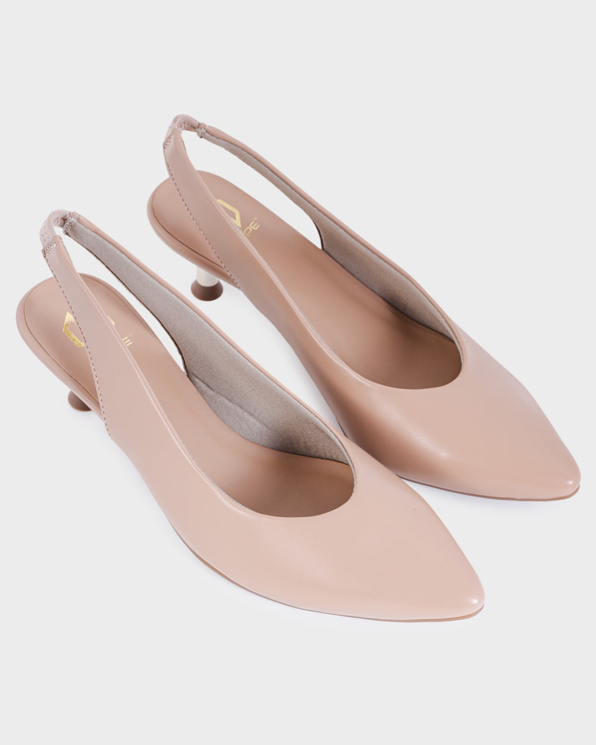 Fleur Pointed-toe Pencil Heel Mules photo 4 - Beige