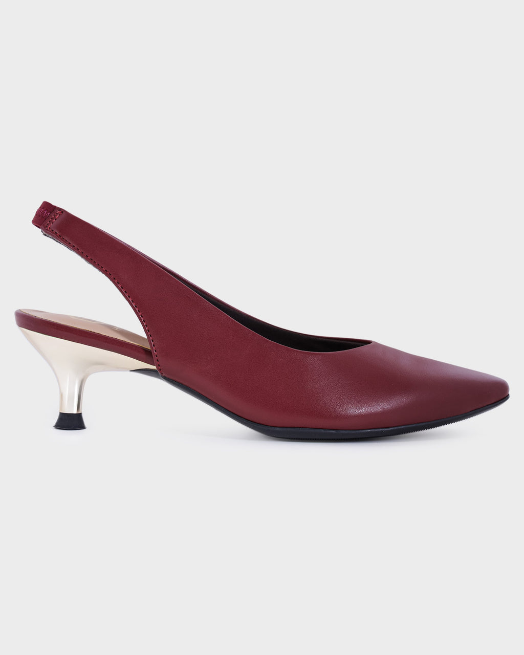 Fleur Pointed-toe Pencil Heel Mules photo 5 - Maroon
