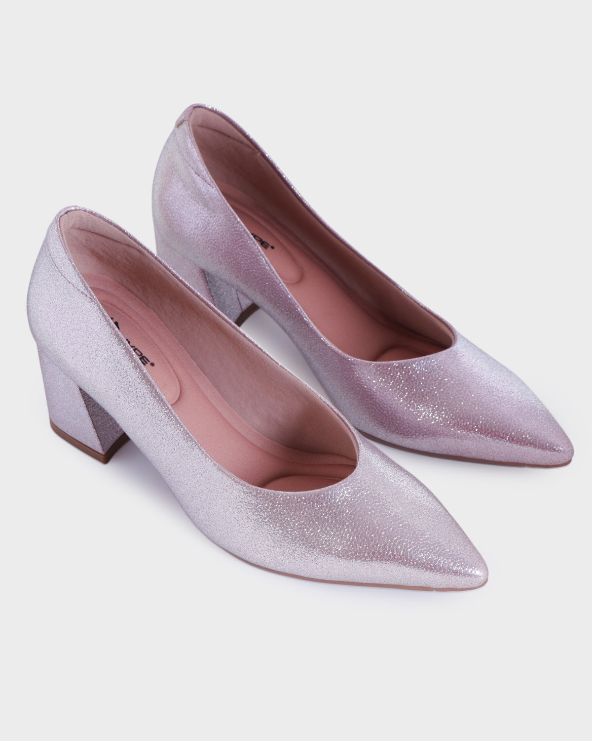 Greta Pointed-toe Party Wear Block Heels photo 4 - Pink